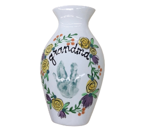 Calabasas Floral Handprint Vase
