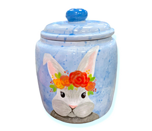 Calabasas Watercolor Bunny Jar
