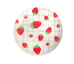 Calabasas Strawberry Plaid Plate