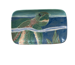 Calabasas Swimming Turtle Plate