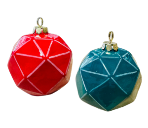 Calabasas Jewel Toned Faceted Ornament