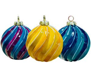 Calabasas Jewel Toned Spiral Ornament